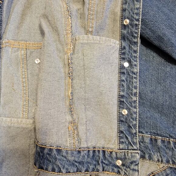 Noisy May Distressed Denim Jacket Blue Medium Wash Classic Trendy Streetwear S - Picture 11 of 14